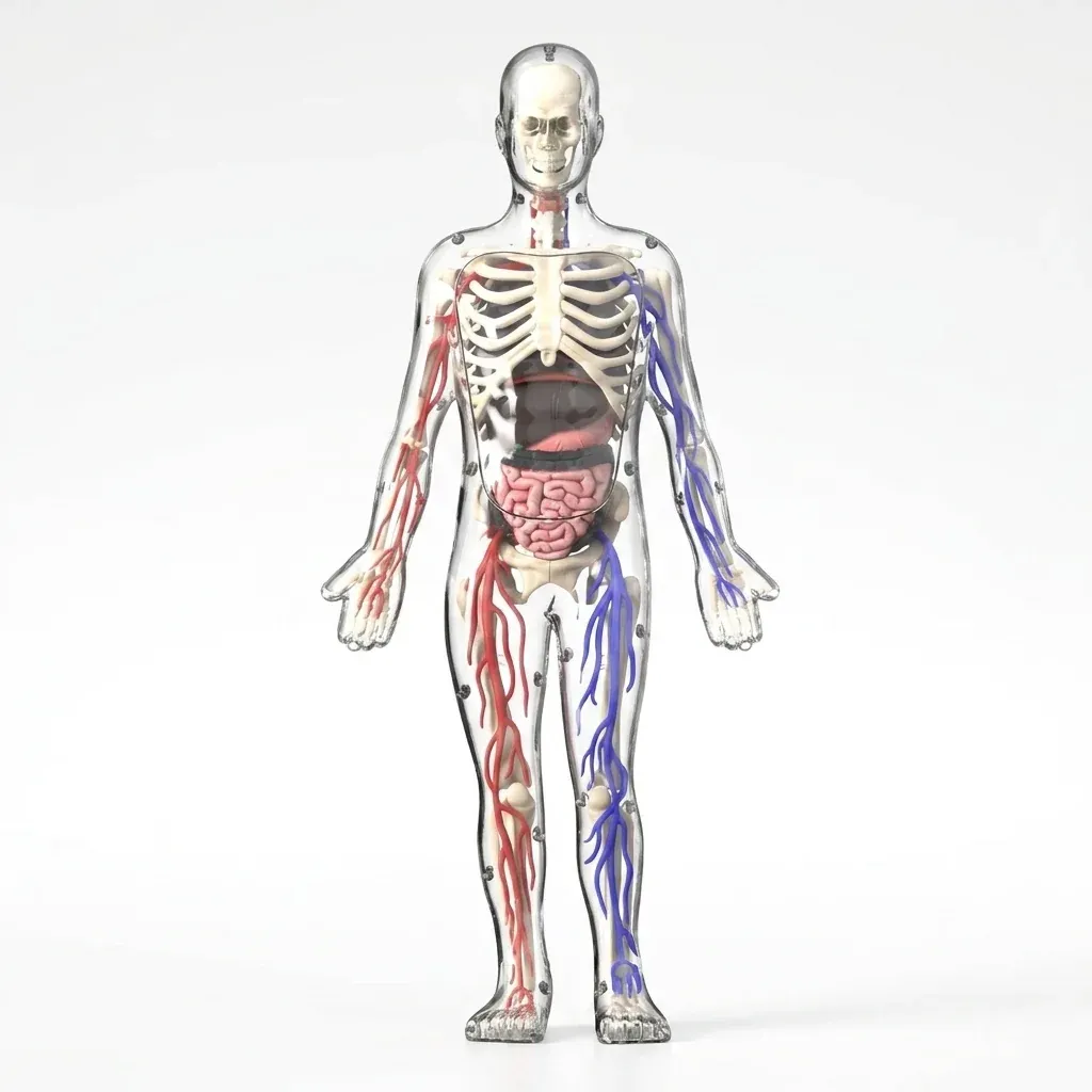 Clear Human Body Anatomy Educational Model