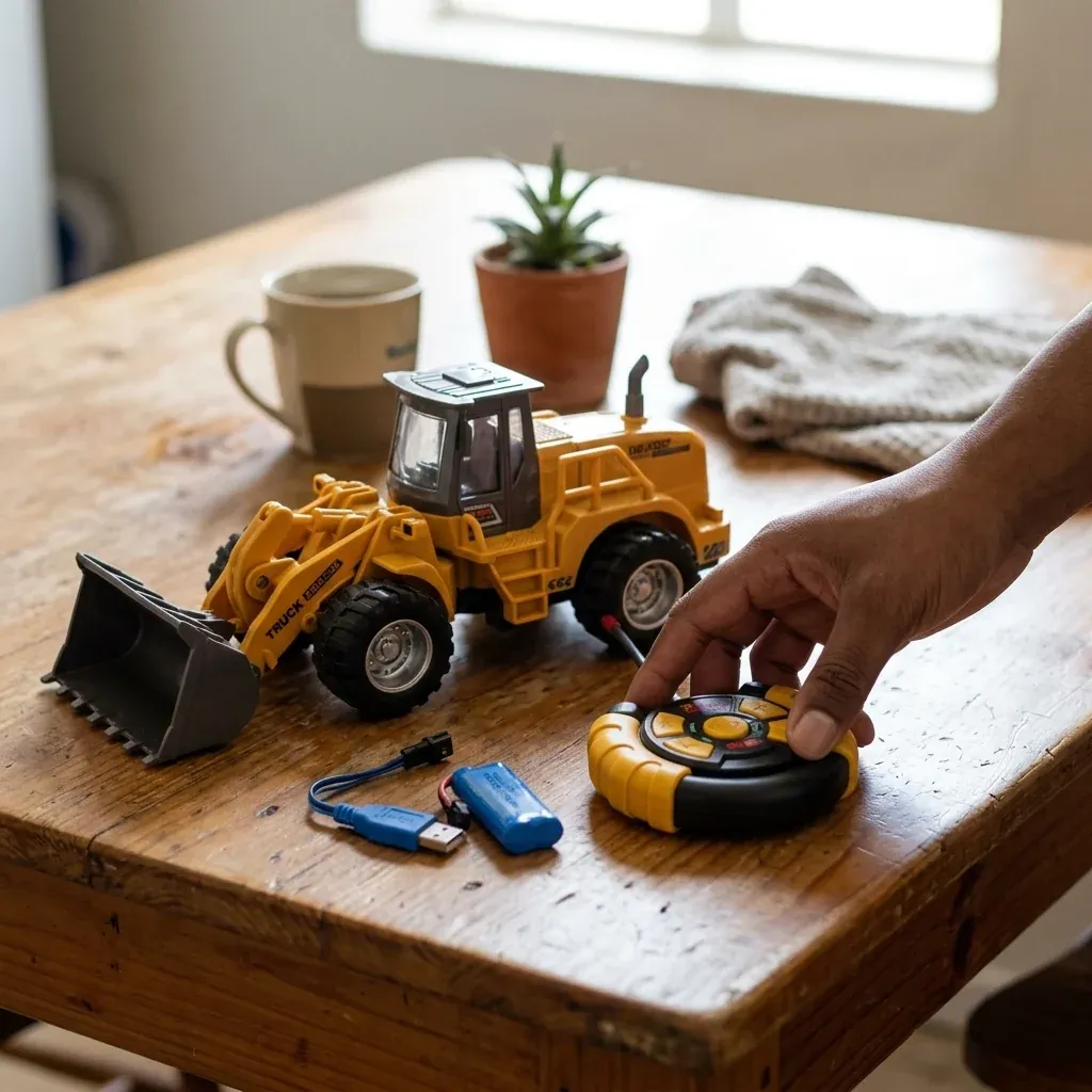 Kids Engineering Bulldozer Toy with Rolling Wheels