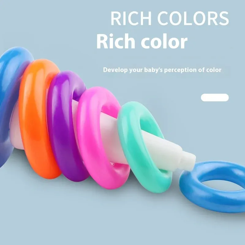 Rainbow Tower Duck Stacking Ring Toy