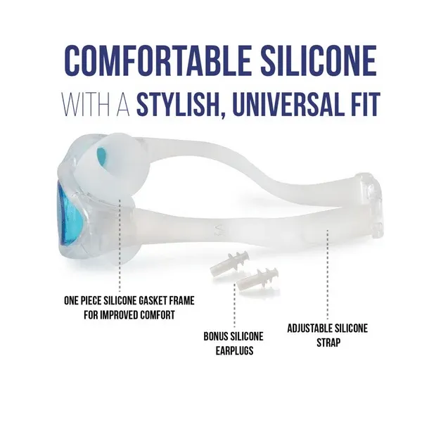 Protective Film Swimming Goggles With Ear Plugs