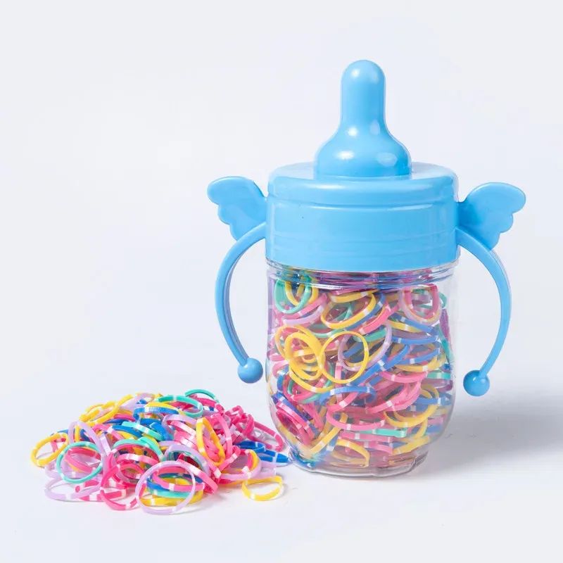 Baby Girls Rainbow Hair Bands - Colorful Elastic Hair Ties