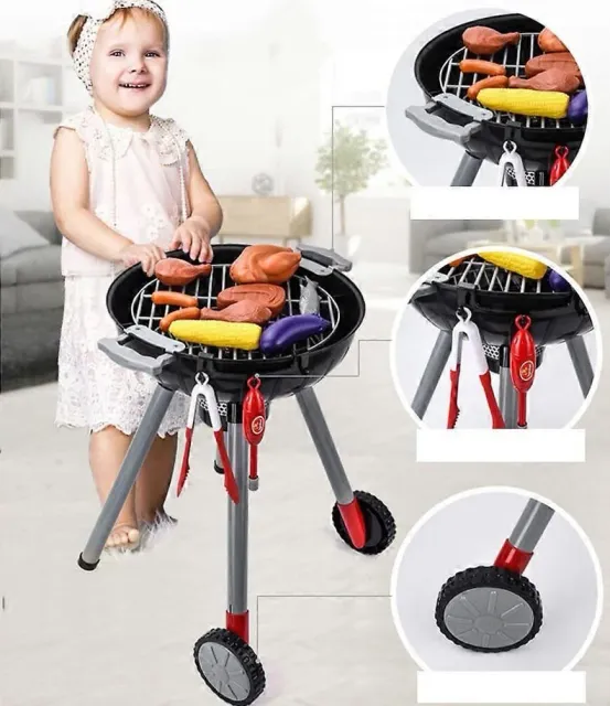 Kids Pretend Play BBQ Grill Play Set Toy