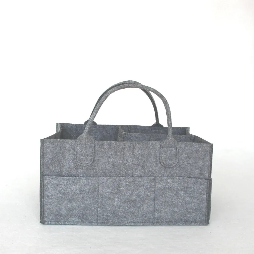 Large Portable Car Travel Custom Felt Baby Diaper Caddy Bag