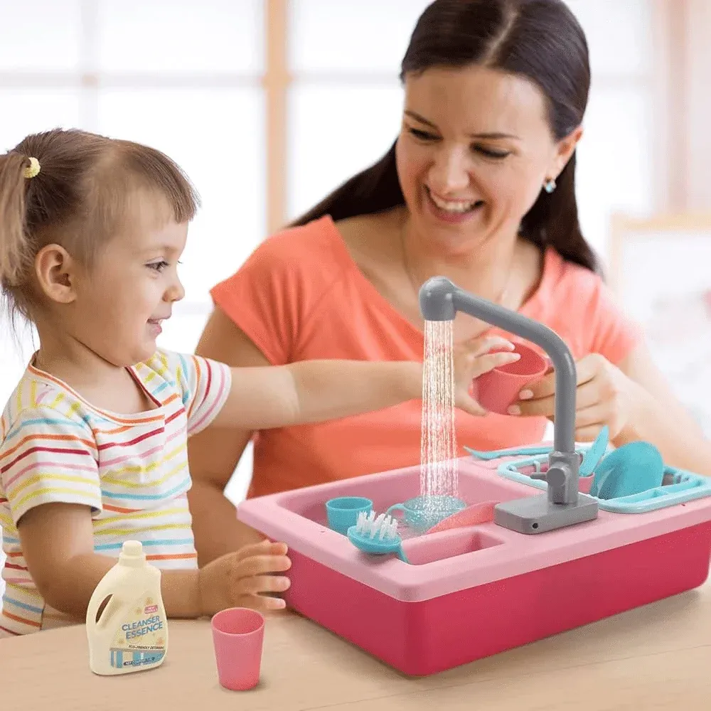 Kids Kitchen Sink Toy with Accessories