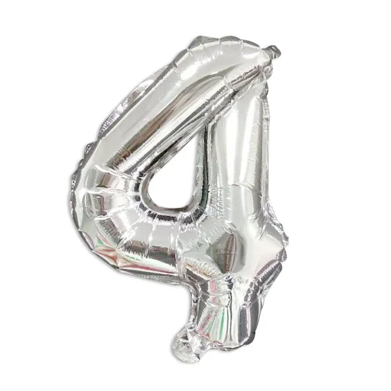 16-Inch Number Aluminum Film Balloon