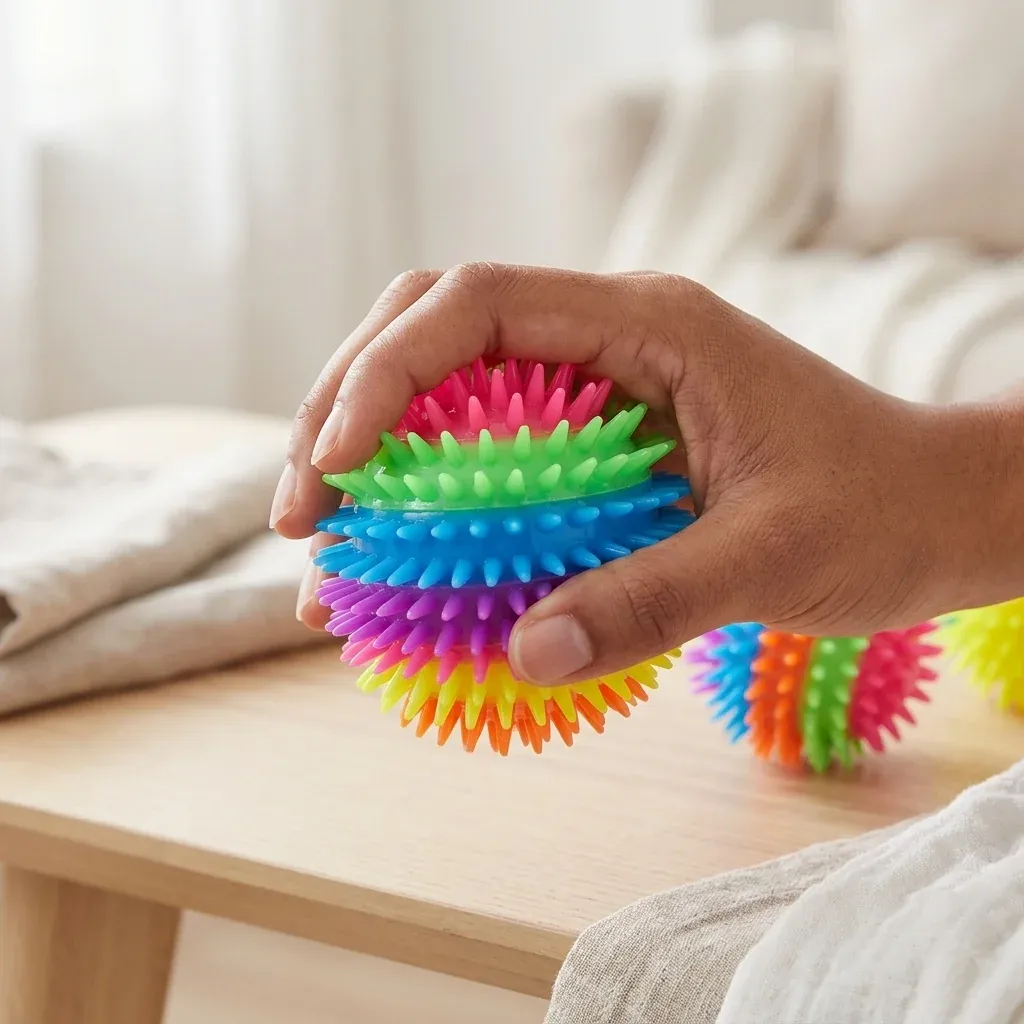 Glowing Spiky Light Up Ball Toy 7.5cm