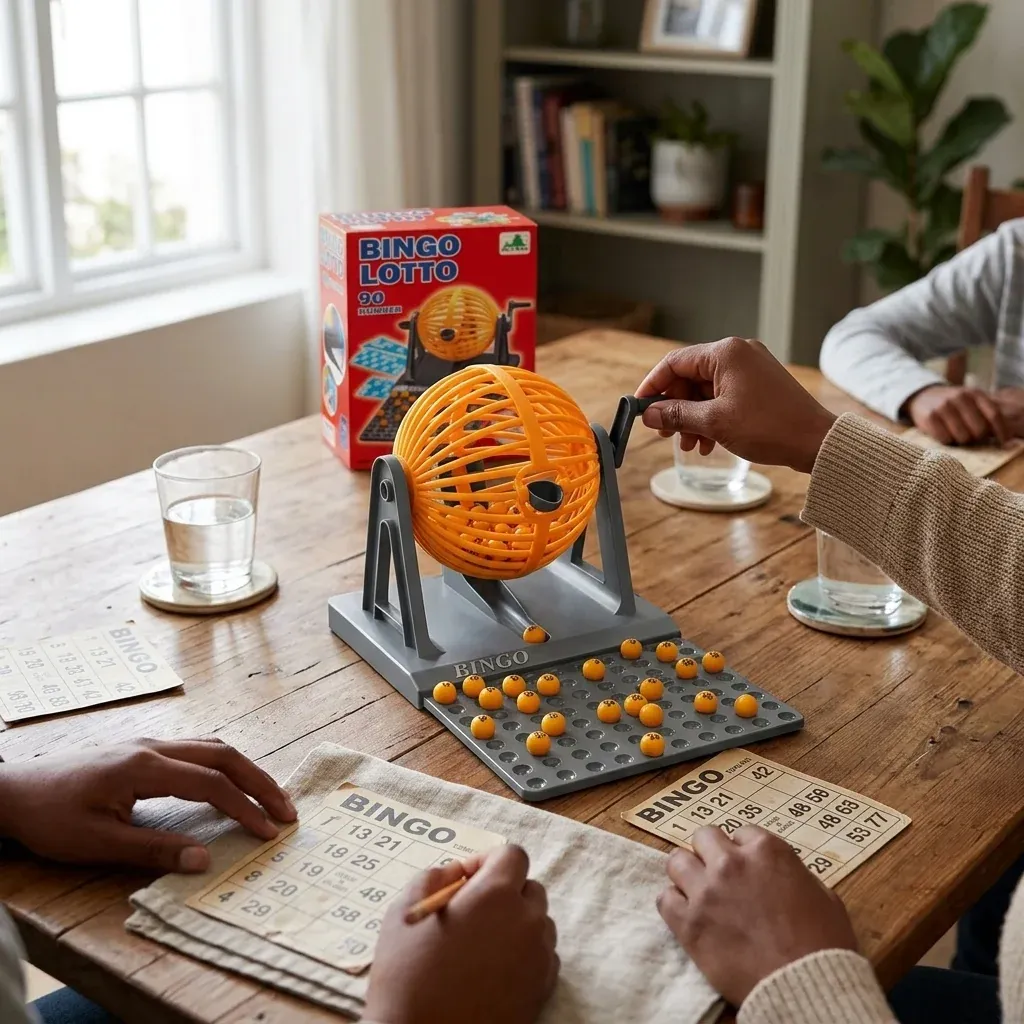 Deluxe Bingo Game with Spinning Cage and Lottery Balls