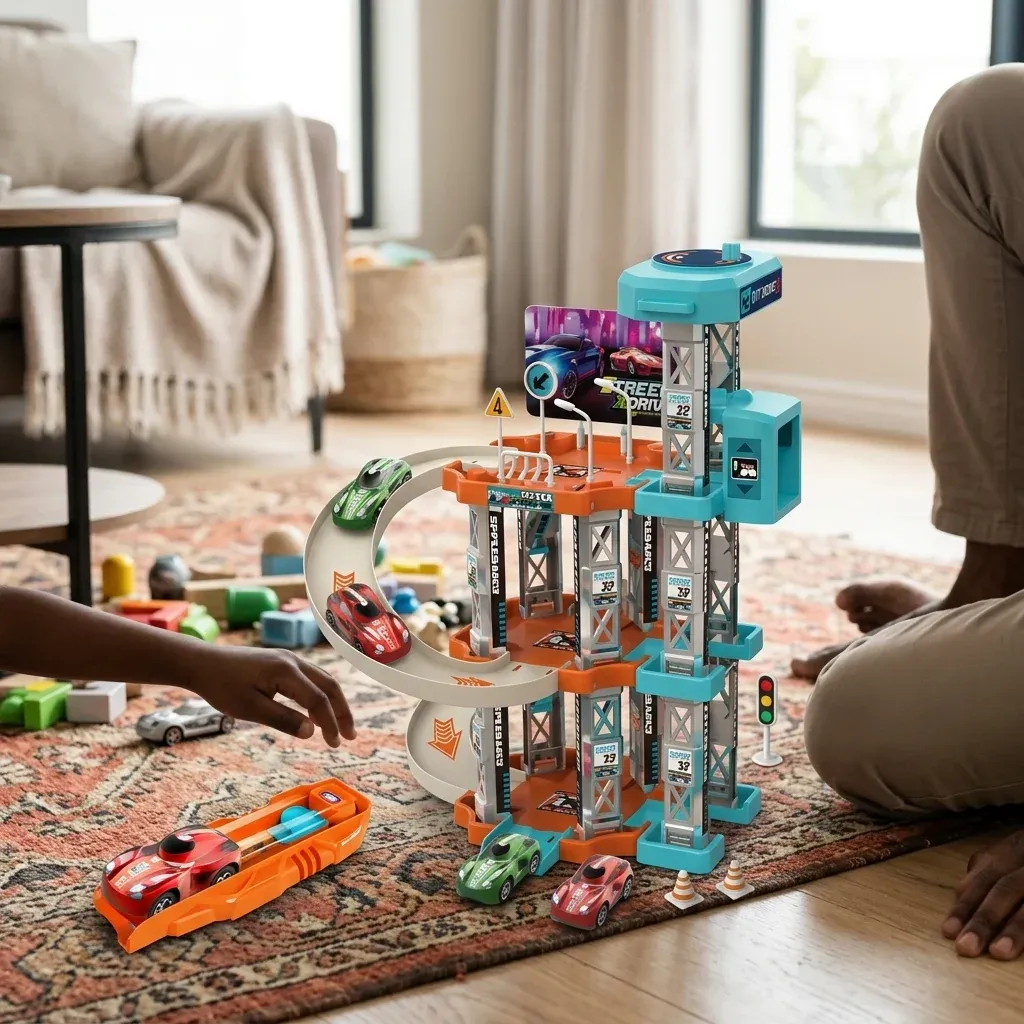 Childrens Modular City Parking Building Playset