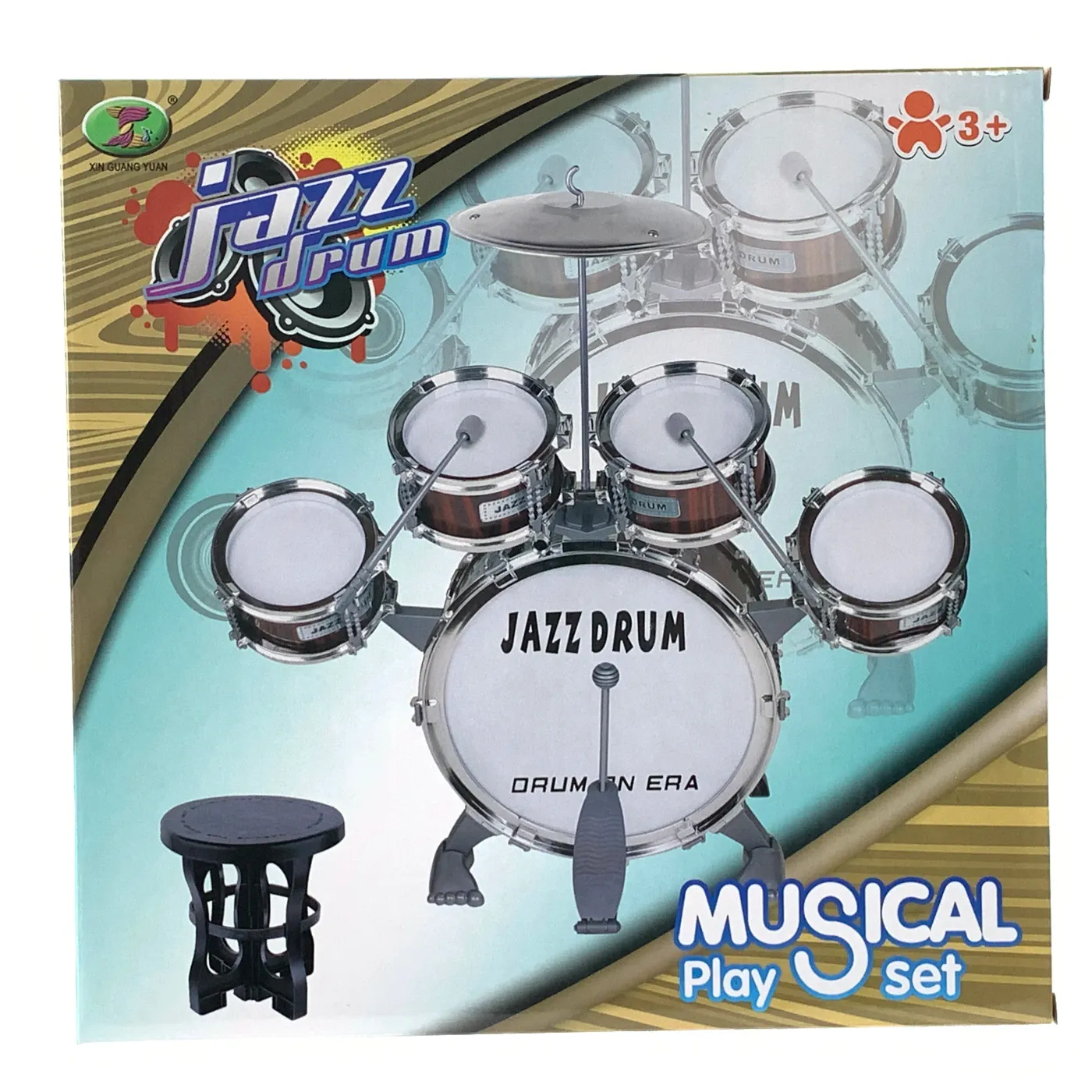 Junior 5-Piece Jazz Drum Kit - Perfect for Young Musicians
