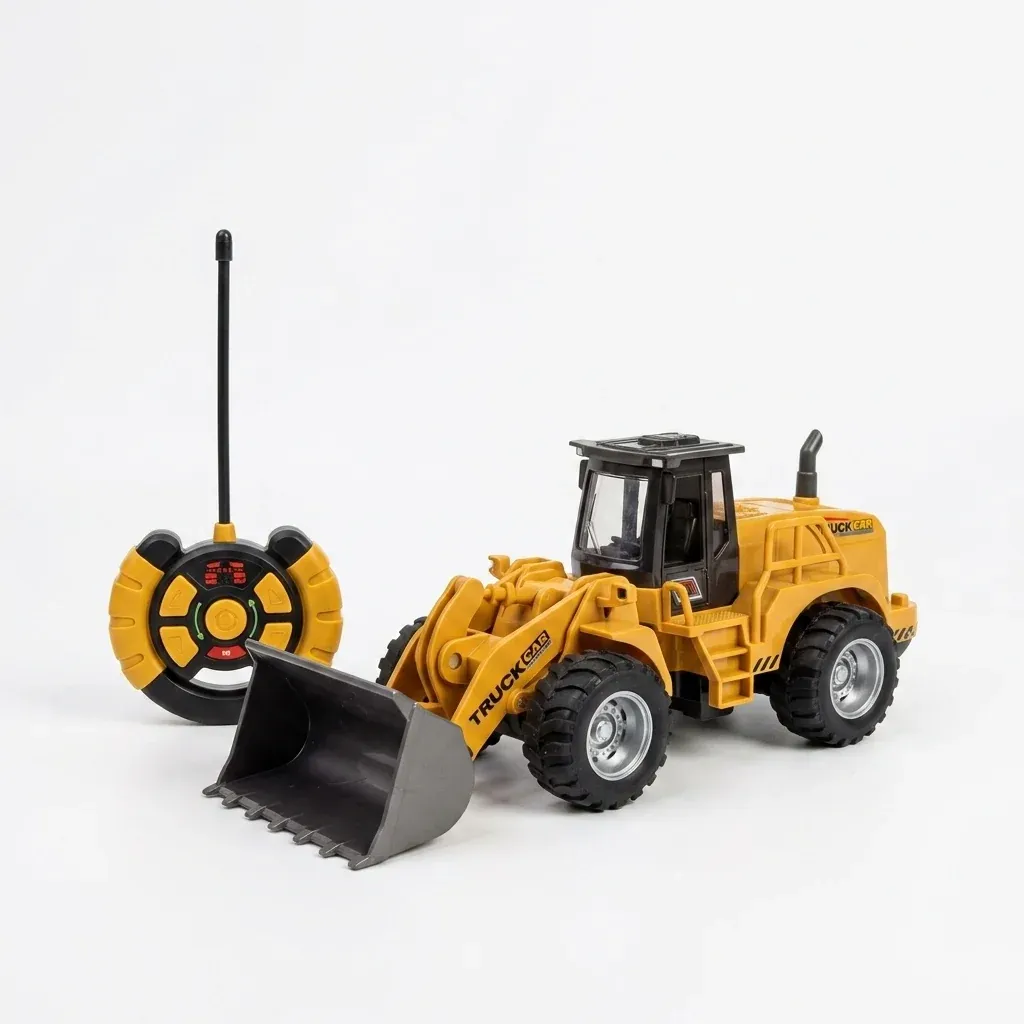 Kids Engineering Bulldozer Toy with Rolling Wheels