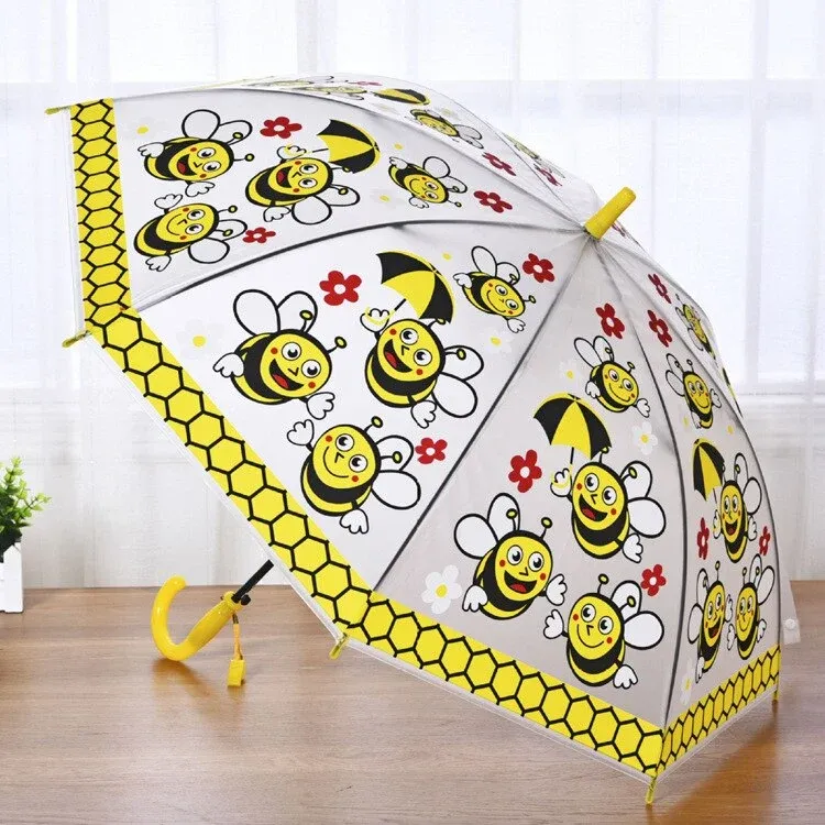 Cartoon Print Lightweight Kids Umbrella