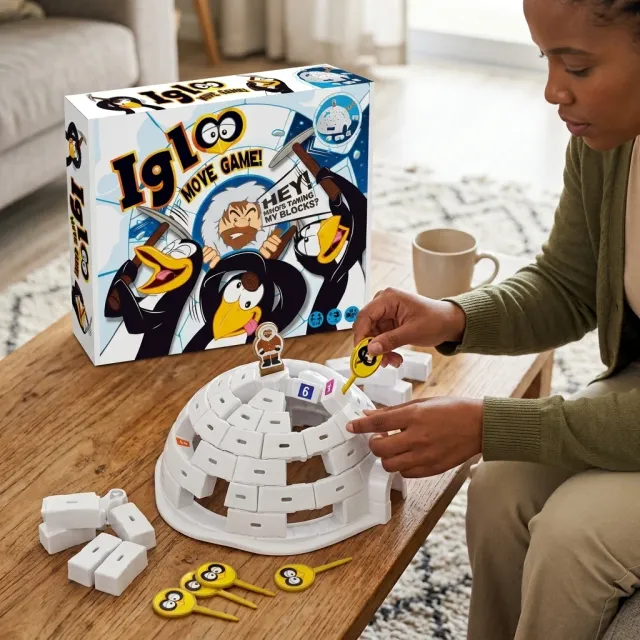 Kids Penguin House Move Balance Toy