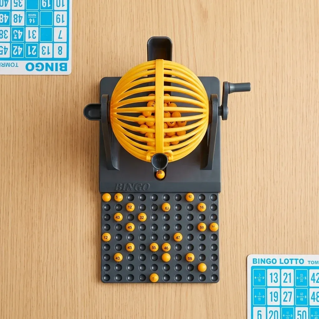 Deluxe Bingo Game with Spinning Cage and Lottery Balls
