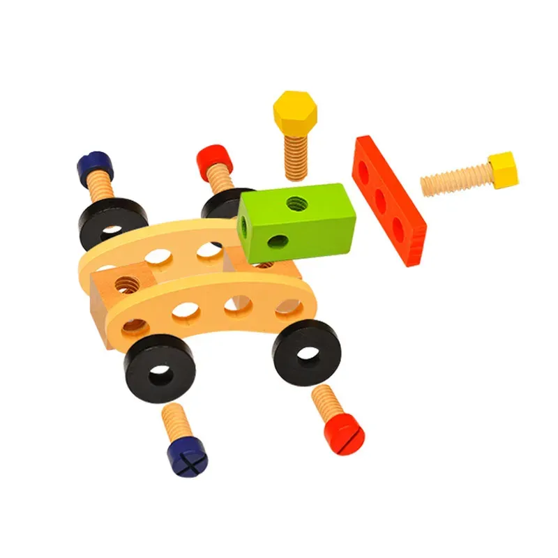 Wooden Toolbox DIY Construction Tool Set