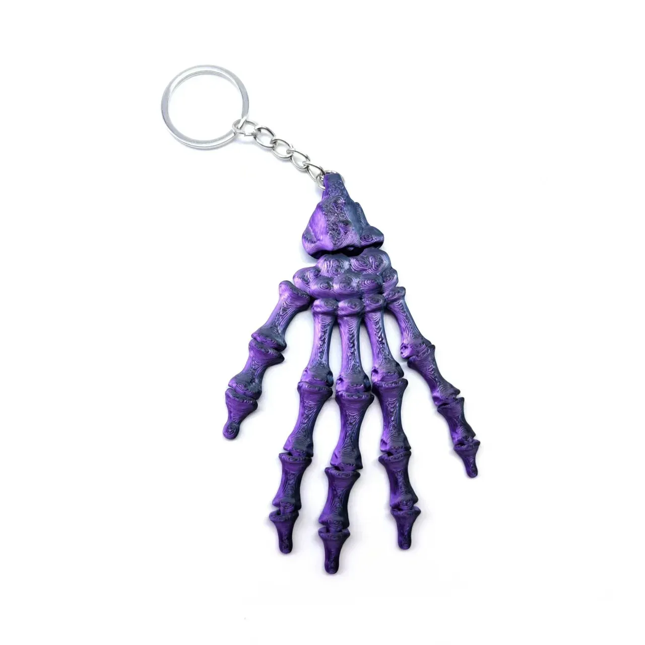 3D Printed Skull Hand Keychain Pendant