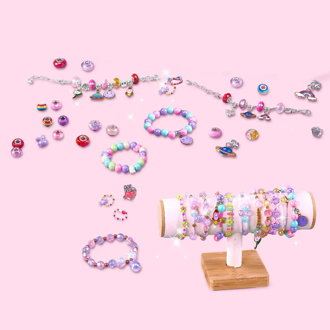 DIY Girls Bracelet Making Kit with Beads & Charms
