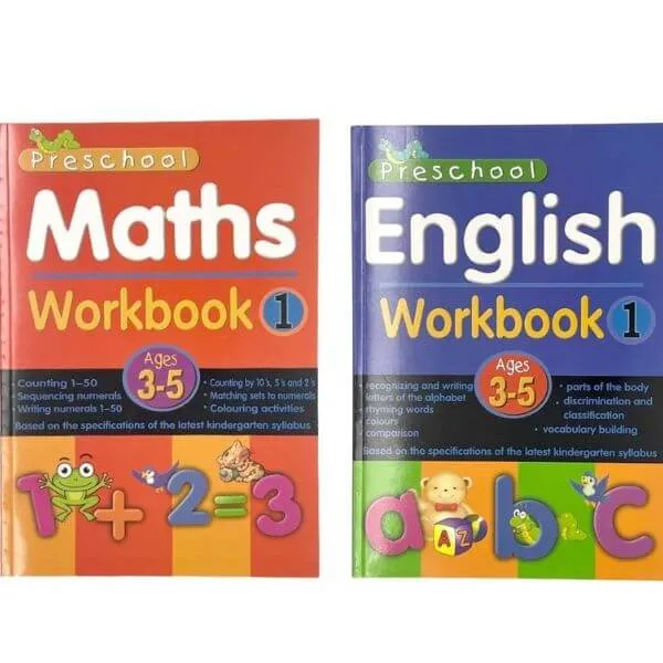 Preschool Workbooks in Maths and English for Kids