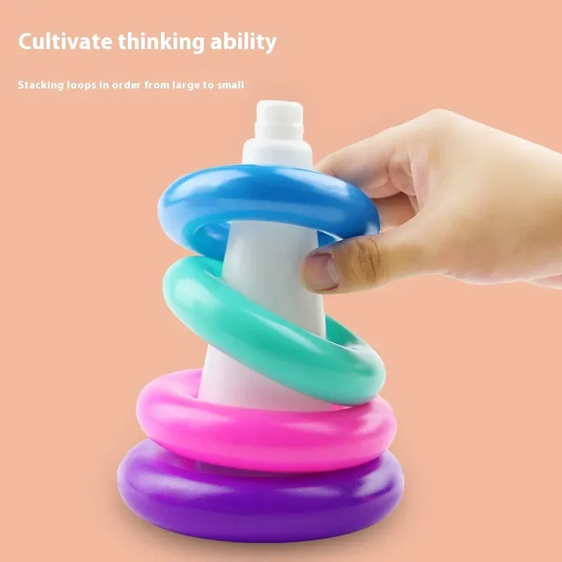 Rainbow Tower Duck Stacking Ring Toy