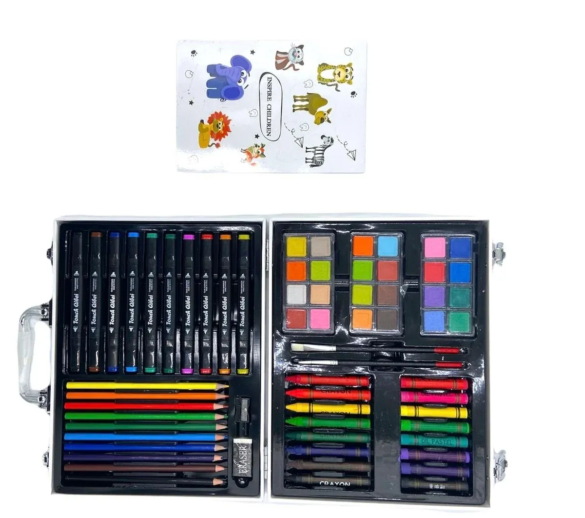 84 Piece Children Art Suitcase Stationery Set