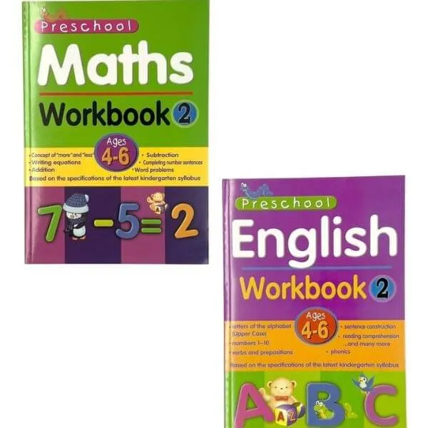 Preschool Workbooks in Maths and English for Kids