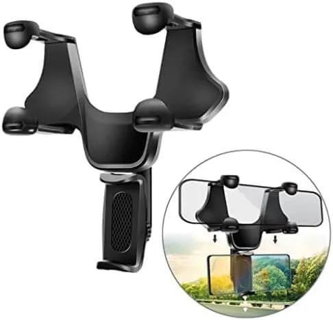 Universal Car Mirror Mount and Mobile Phone Holder
