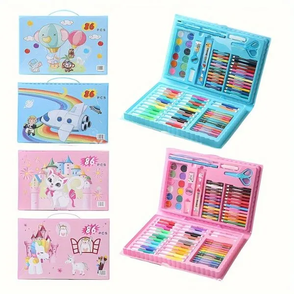 Complete 86-Piece Art and Drawing Set