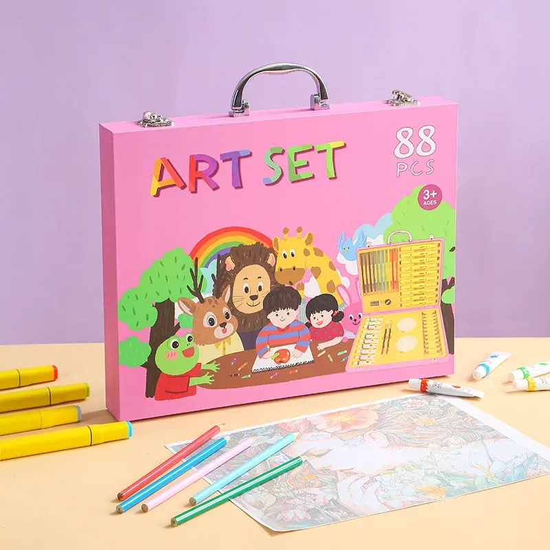 88-Piece Deluxe Children's Art and Stationery Set