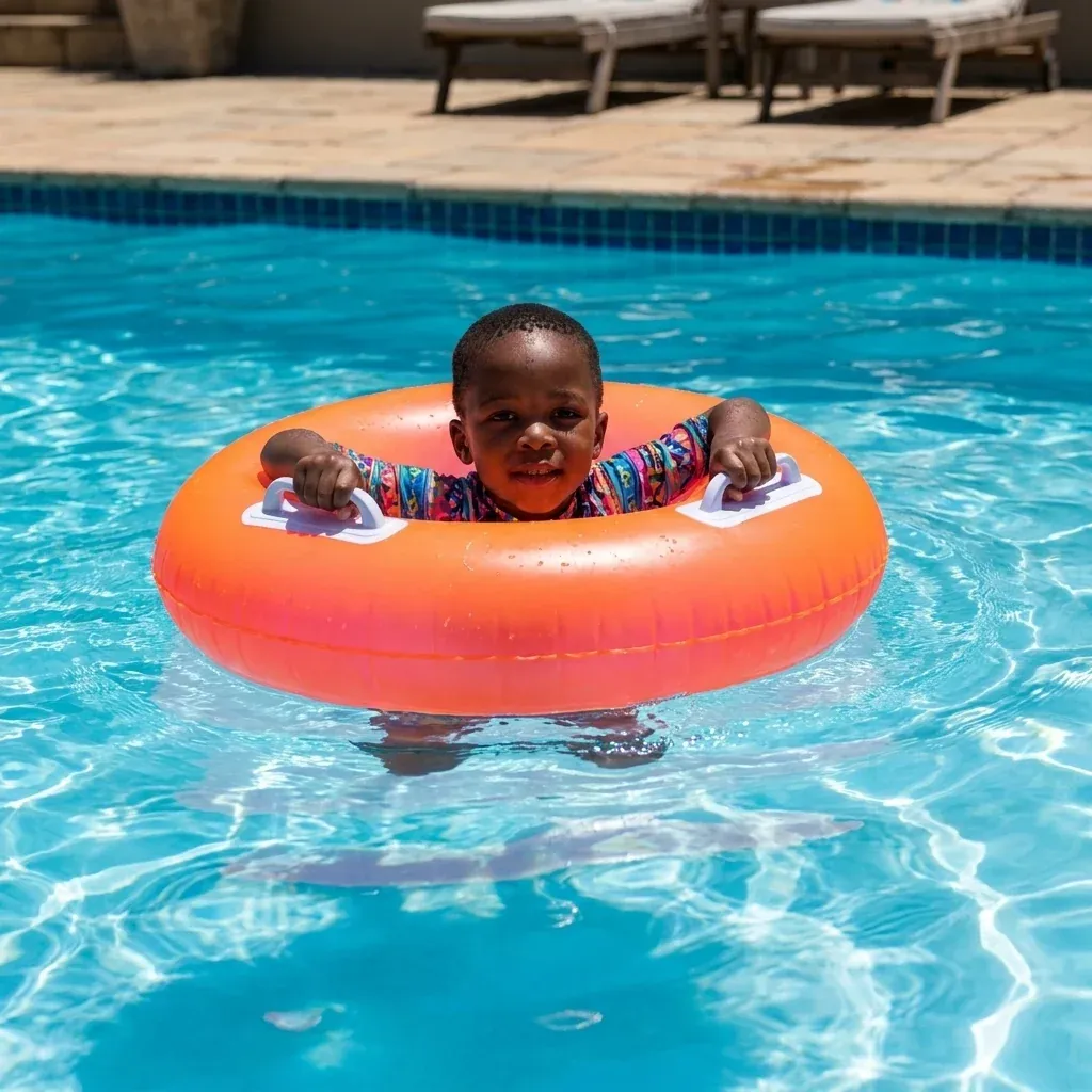 Inflatable Swim Ring Tubes with Handles