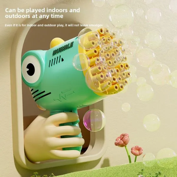 Kids 40-Hole Automatic Dinosaur Bubble Blaster