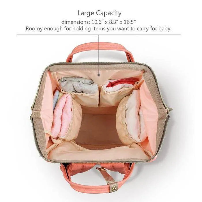 Multi-Function Nappy Backpack with insulated Bottle Pockets