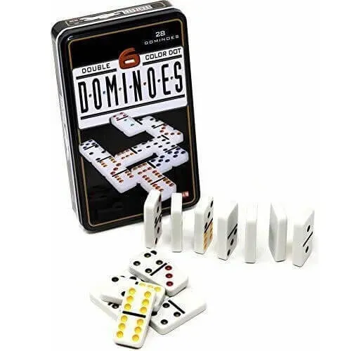 Double Six Dominoes Set with Storage Tin