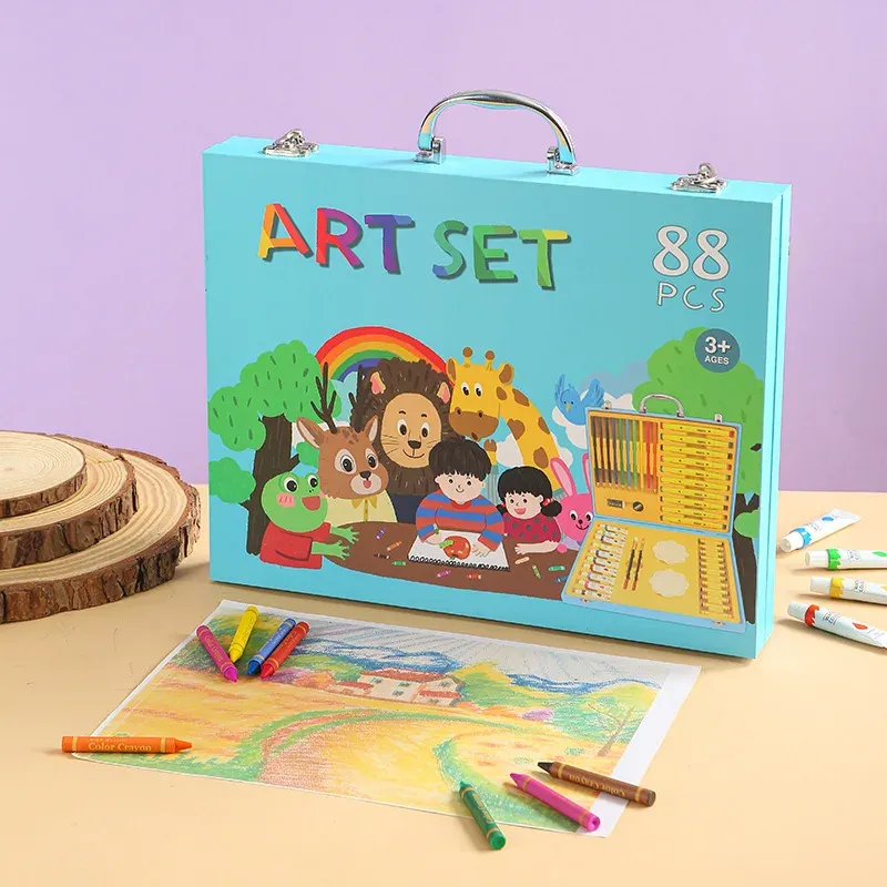 88-Piece Deluxe Children's Art and Stationery Set