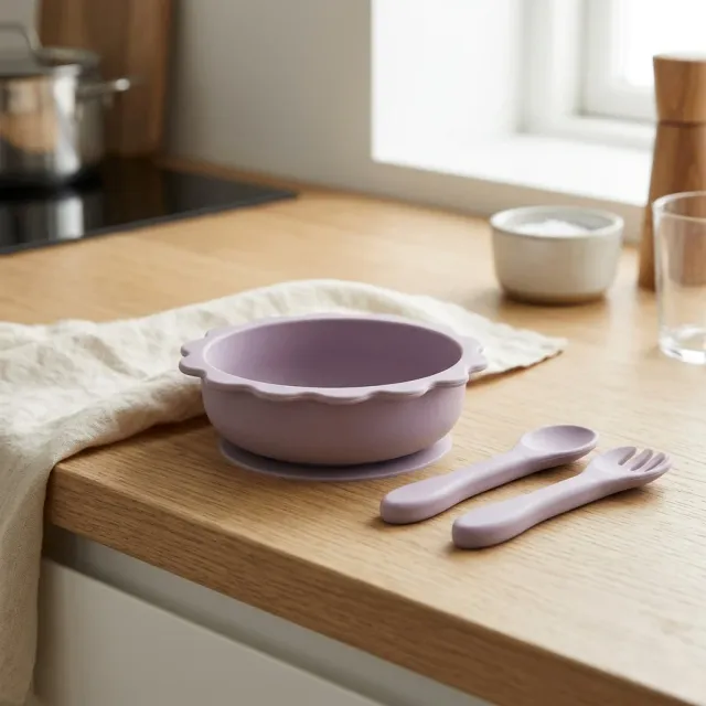 Children's Bowl Fork and Spoon Feeding Set