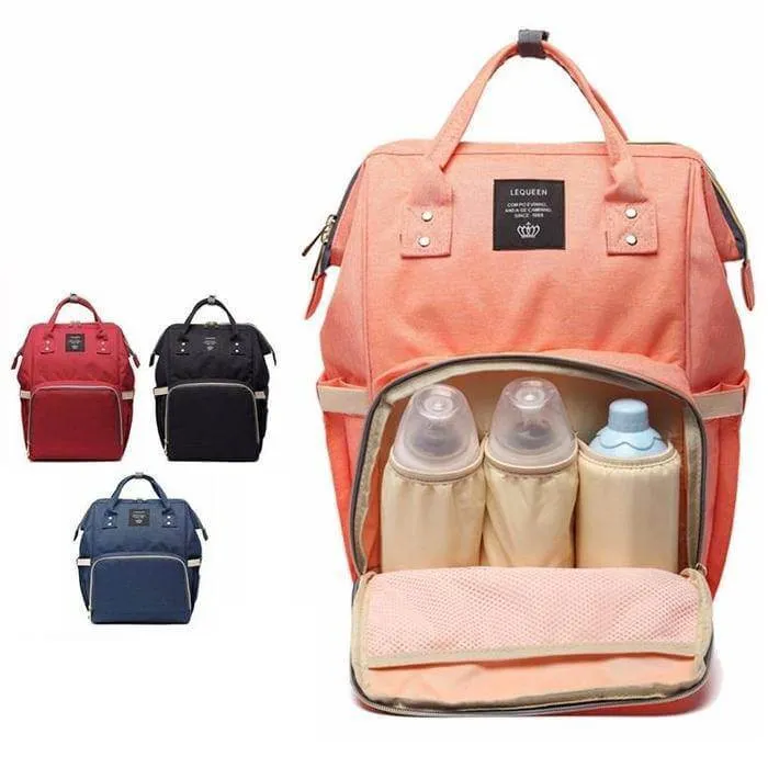 Multi-Function Nappy Backpack with insulated Bottle Pockets
