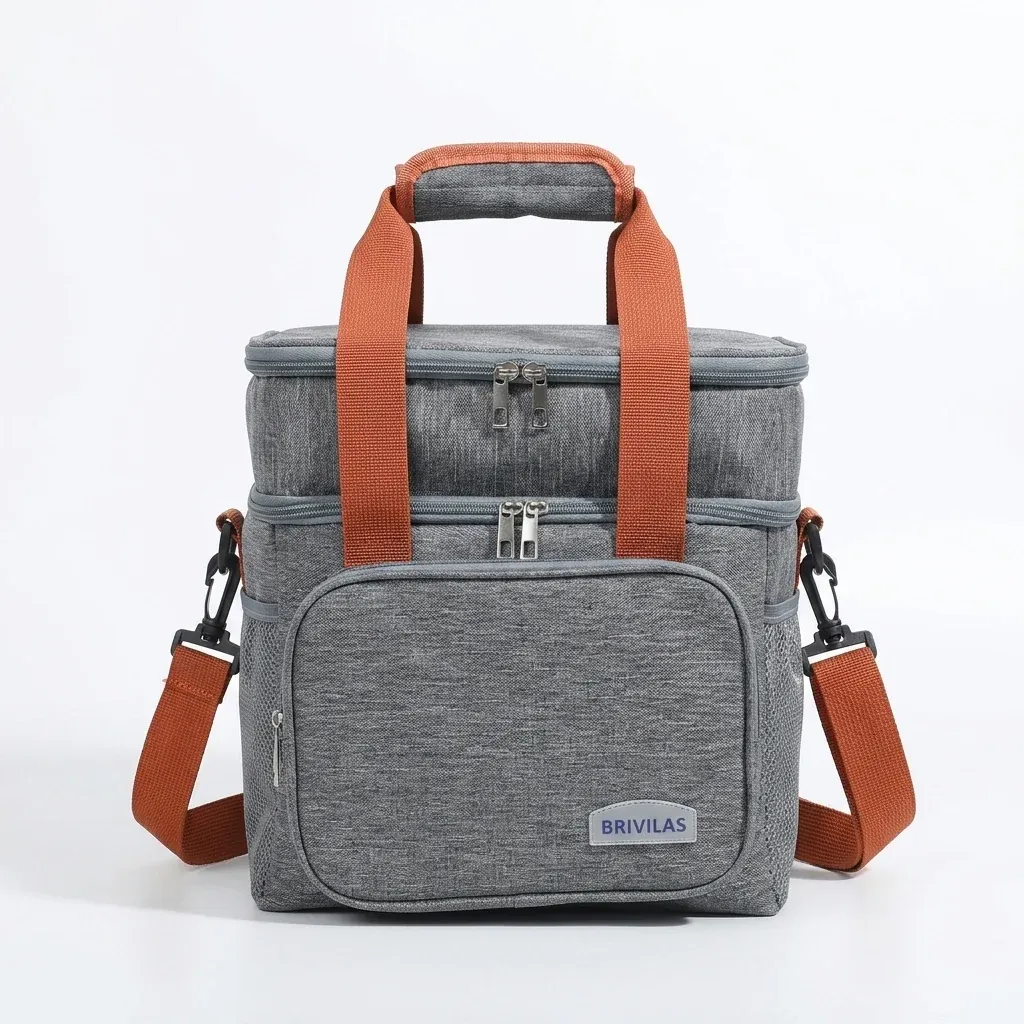Medium Waterproof Insulated Cooling Lunch Bag with Shoulder Strap