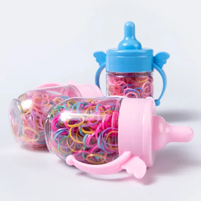 Baby Girls Rainbow Hair Bands - Colorful Elastic Hair Ties