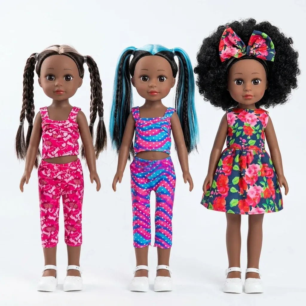 13-Inch Lifelike Black Girl Fashion Doll