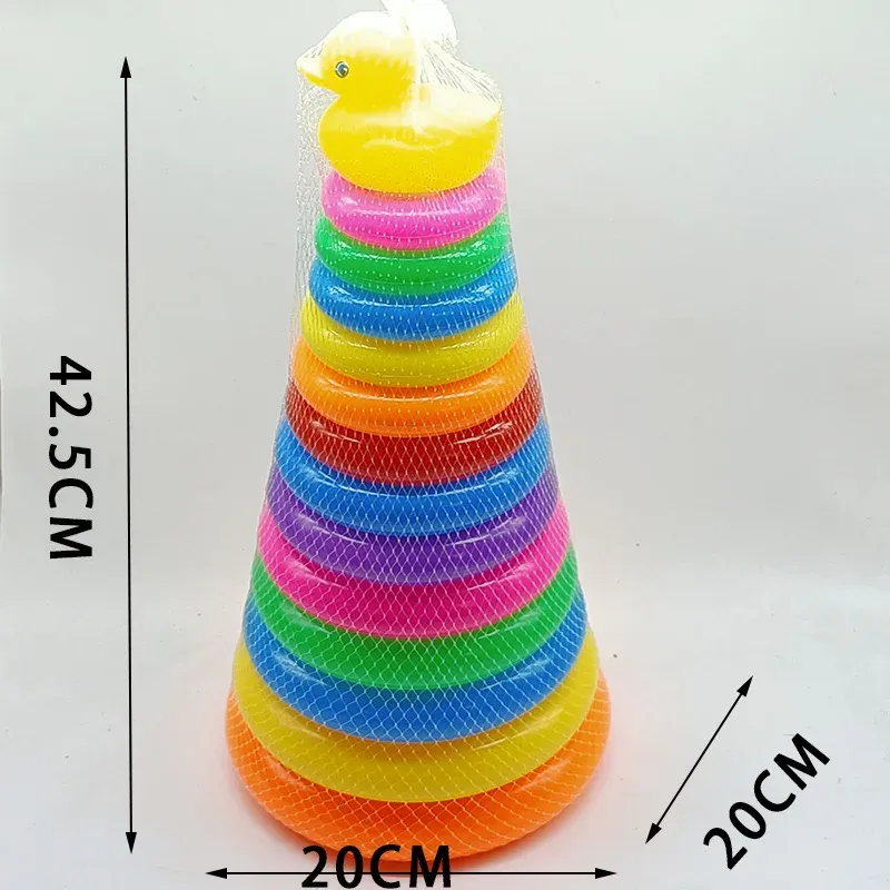 Rainbow Duck Stacking Tower Toy
