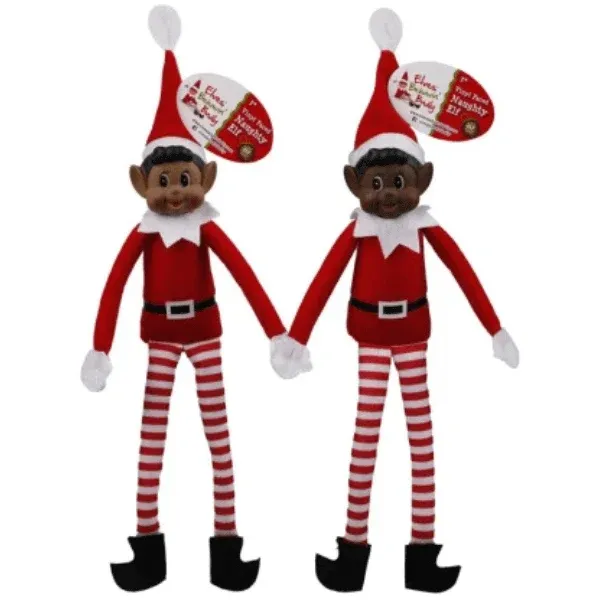 Mischievous Christmas Elf 30 cm – Festive Holiday Decoration