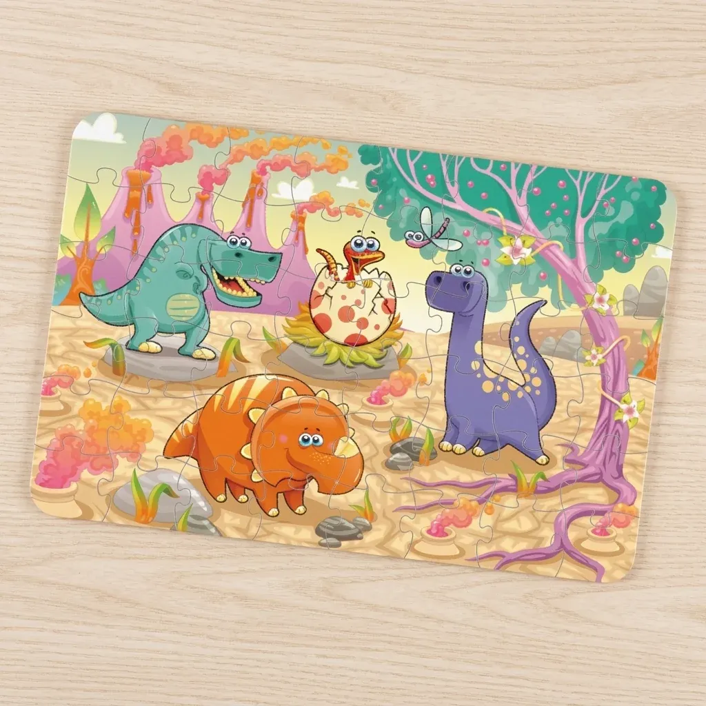 48-Piece Childrens Dinosaur Jigsaw Puzzle