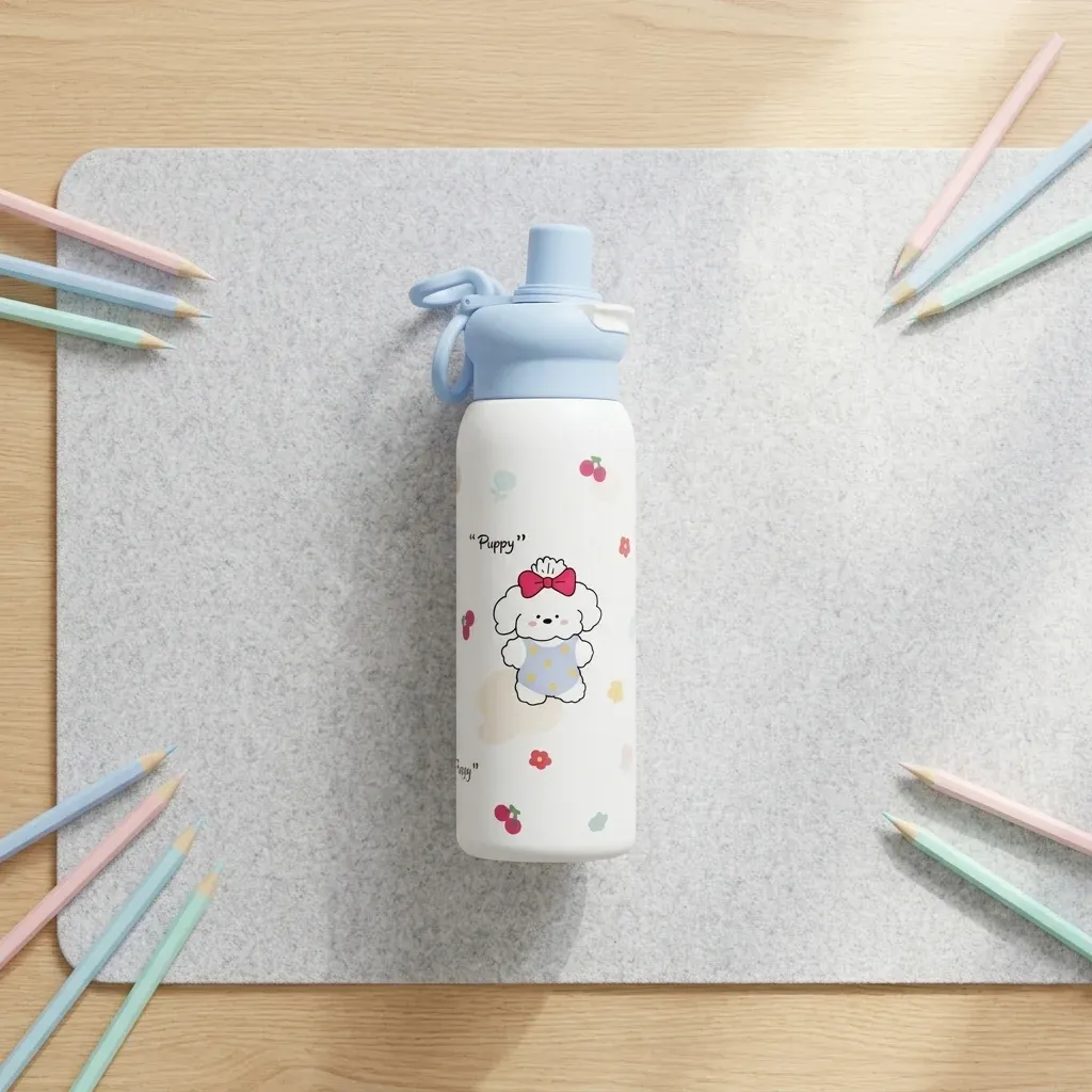 Kids Insulated Water Bottle with Straw