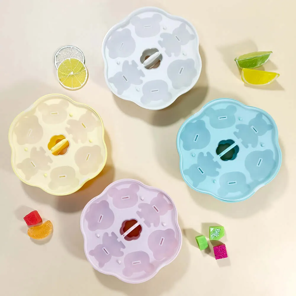 Cute Bear Silicone Ice Cube & Baby Food Freezer Tray