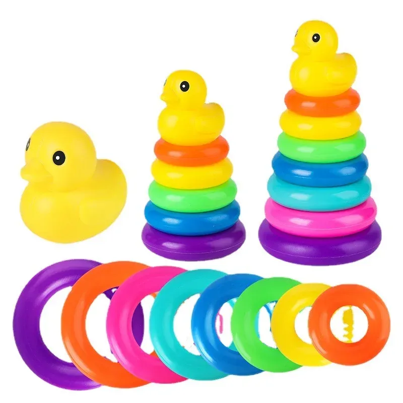 Rainbow Duck Stacking Tower Toy