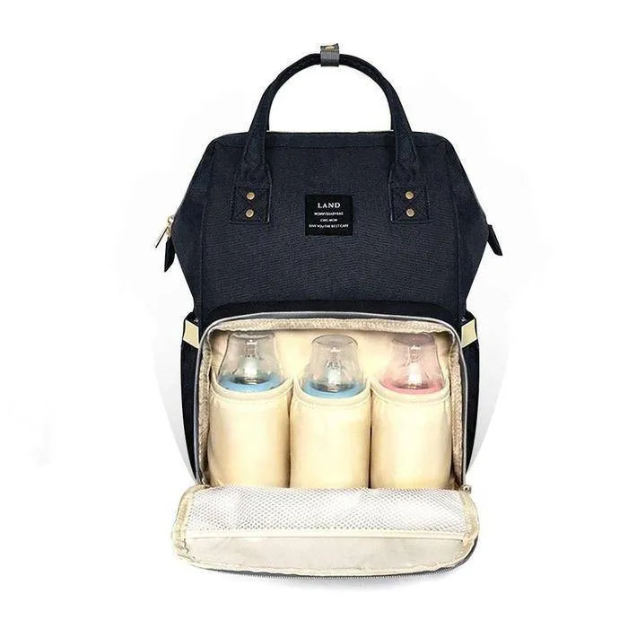 Multi-Function Nappy Backpack with insulated Bottle Pockets