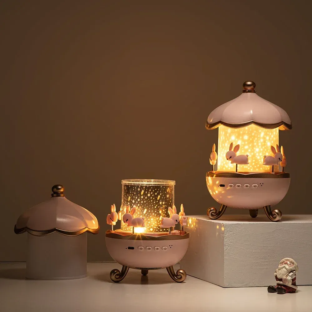 Kids Rotating LED Night Light with Music & Projector