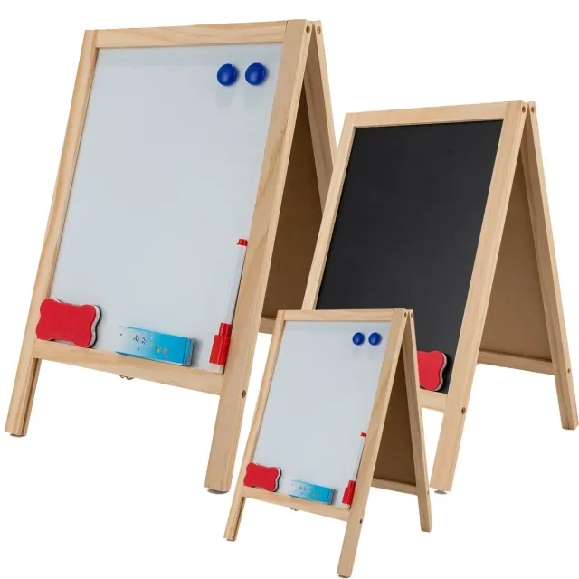Wooden A-Frame Magnetic Whiteboard
