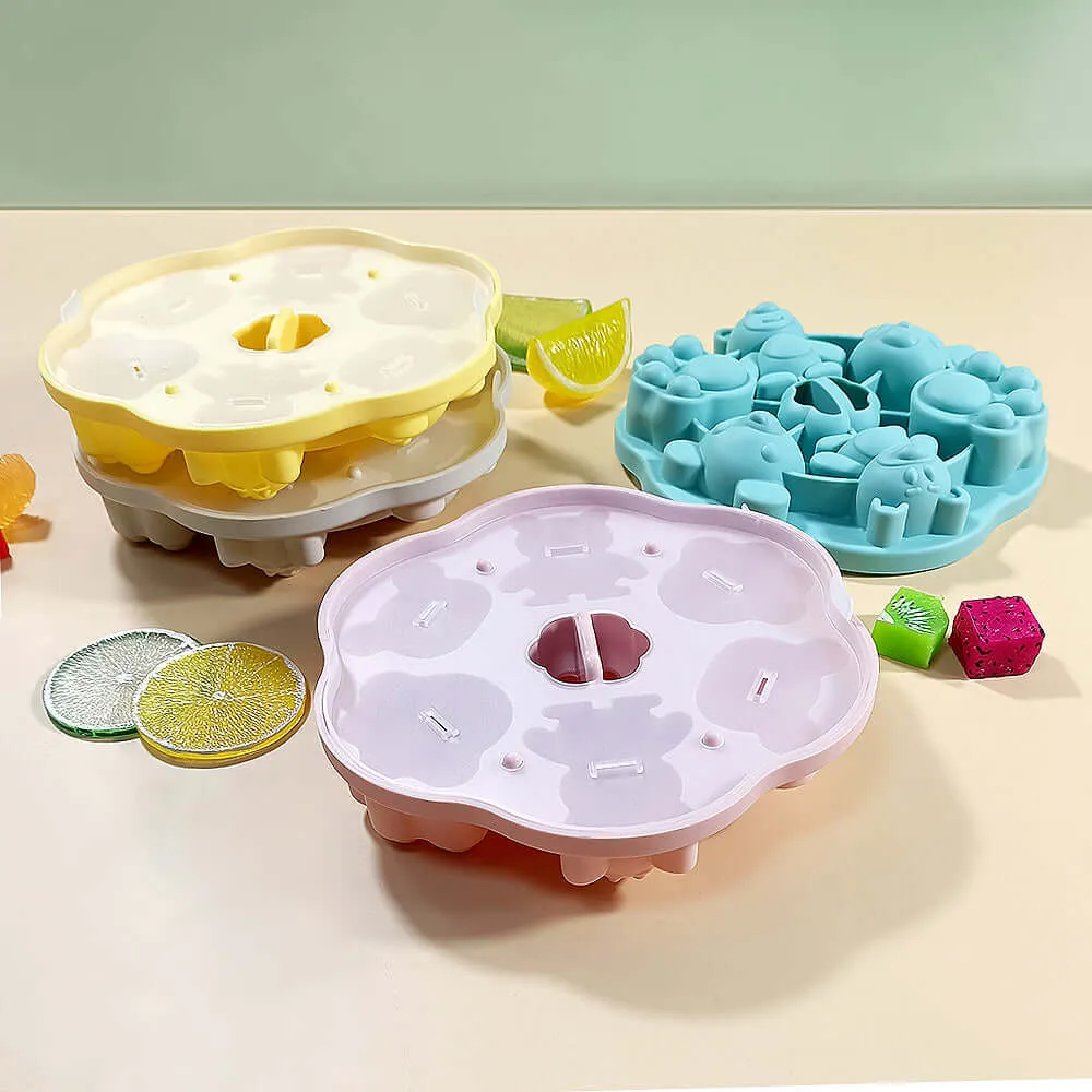 Cute Bear Silicone Ice Cube & Baby Food Freezer Tray