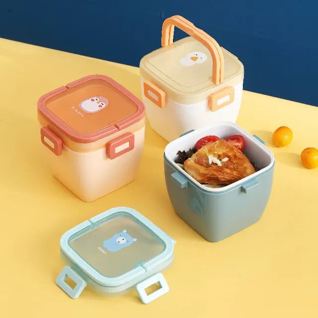 Portable 800ml Kids Bento Lunch Box with Handle