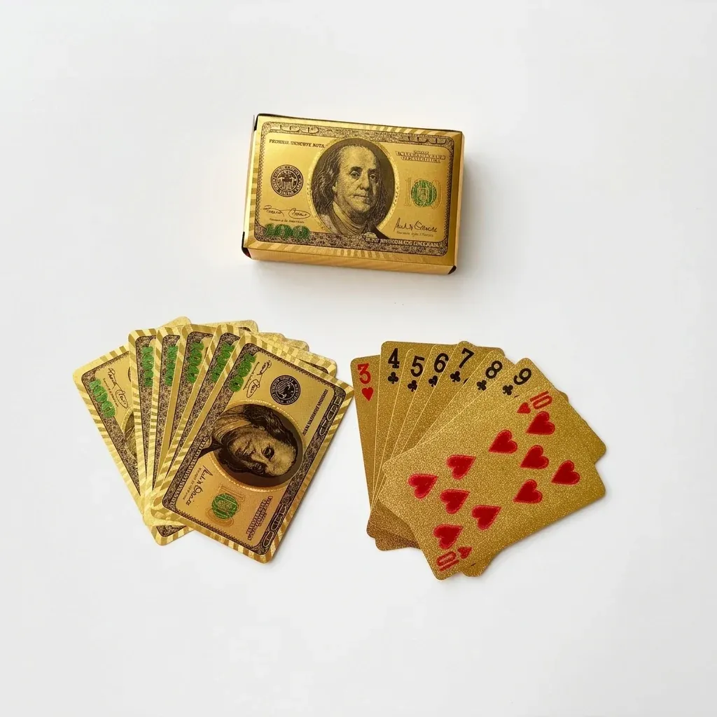 24K Gold Foil Waterproof Poker Playing Cards