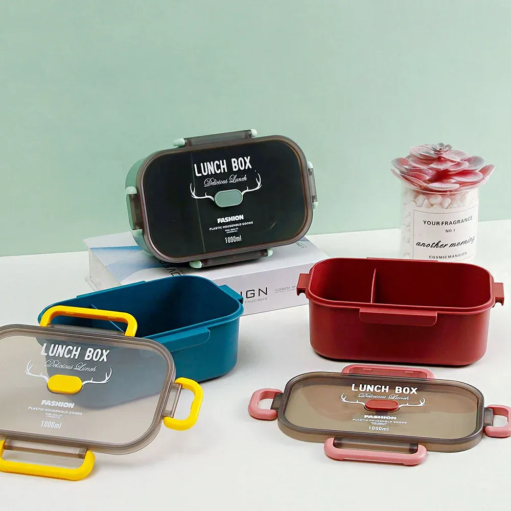 Kids Bento Lunch Box – 1 L Plastic Lunch Container
